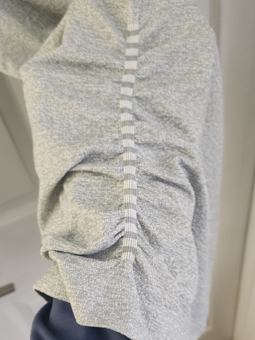 Athleta Seamless Light Gray Racerback Tank with Side Ruching - Picture 3 of 6